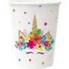Yksisarvinen pahvimuki 250 ml 8 kpl/pkt