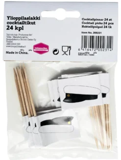 Ylioppilaslakki cocktailtikku 24 kpl/pkt